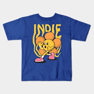 INDIE Vintage Flower Cartoon Kids T-Shirt